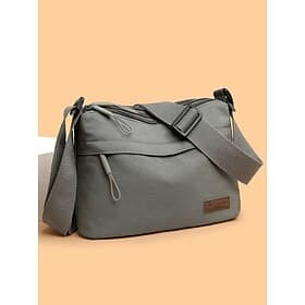 Sac bandoulière femme en nylon, grand sac à main léger à poches multiples, style décontracté multicolore idéal pour les trajets quotidiens, les voyages, le sho