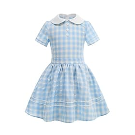 1950s Retro Vintage Midi Swing Dress Flare Dress Short Sleeves Checkered / Gingham Fit Flare Swing Fancy Dress Girls' Children's Day Masquerade Vacation Daily