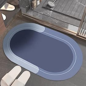 Diatomite Absorbent Bath Mat Non-Slip Bathroom Shower Mat Quick Dry Toilet Floor Mat for Restroom and Washroom Use