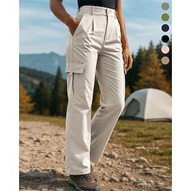 Women's Cargo Pants Hiking Pants Trousers Spring Autumn / Fall Outdoor Regular Fit Waterproof Windproof Pants / Trousers Pocket Black Pink Spandex Camping / Hi