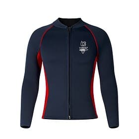 Homme Combinaison de plongée Haut de combinaison de plongée en néoprène 3 mm Veste de plongée thermique Couleur Unie Thermique épaissi Protection UV manche lon