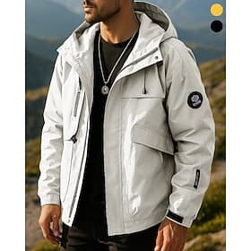 Herren Windjacke Softshelljacke Außen Wasserdicht Winddicht Wanderoutfits Wanderbekleidung Frühling Herbst Oberteil Camping / Wandern / Höhlenforschung Laufen