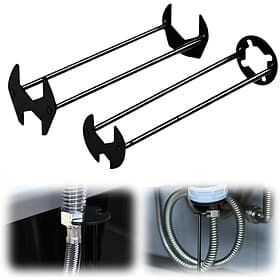 2 Pcs Multifunctional Sink Wrench, Sink Wrench Faucet Tool Plumbing Tool, Under Basin Sink Faucet Wrench Tight Spaces for Kitchen and Bathroom