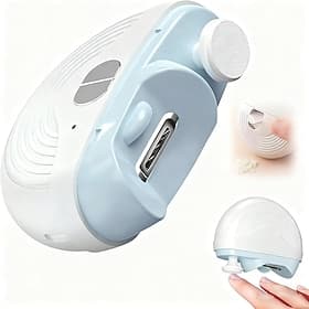 Electric Nail Clippers for Adults Seniors 3 Speeds Strong Power Automatic Nail Clipper with Polisher LED Light Rechargeable Clippers for Toenails and Fingernai