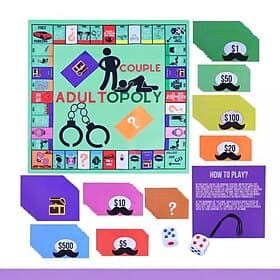 Adultopoly-Brettspiel für Paare – ein prickelndes, romantisches Spiel für einen romantischen Abend zu zweit – das perfekte Geschenk zum Valentinstag oder Jahre