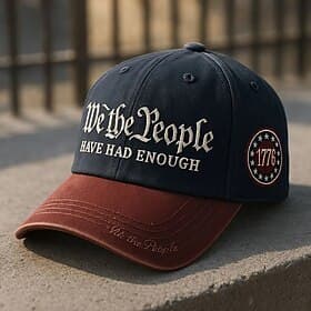 „We the People"-Baseballkappe mit patriotischer Stickerei, Freiheitsmotiv von 1776, verstellbare Vintage-Trikolore-Kappe für Damen und Herren