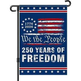 U.S. 250th Anniversary America flag 250th Garden Flag, 1776-2026 Commemorative USA Flag, Patriotic Banner for 4th of July Freedom