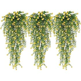 9 stuks kunstmatige hangplanten voor buiten, nep hangplantenranken, nep eucalyptusbladeren, groene klimplanten, nep planten, groen voor jungle themafeesten en