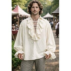 Middeleeuws Renaissance Steampunk Blouse / overhemd Piraat Ridder Viking Kostuum Voor heren Piraat Halloween Carnaval Prestatie Feest / Uitgaan LARP Volwassene