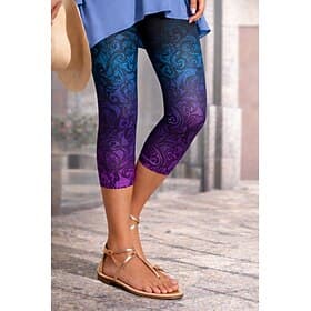 Women's Chinos Leggings Vacation Vintage Streetwear Capris High Waist Floral Graphic Gradient Printing Comfort Soft Comfortable High Elasticity Daily Outdoor V