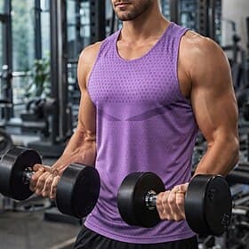 Homme Couleur Unie T-shirt de course T-shirt de compression T-shirt athlétique Haut de sport Été Sans manches Séchage Rapide Évacuation de l'Humidité Respirant
