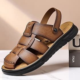 Sandales marron pour homme – boucles réglables et confort optimal pour les journées d'été décontractées, les activités de plein air et les vacances