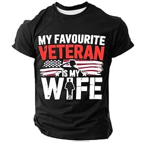 4th of July 2026 250th Memorial Day Men's Patriotic Patriot Veteran Crew Neck Short Sleeve T-Shirt