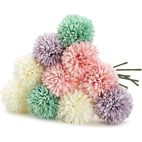 10 Bundles Artificial Hydrangea Flowers Realistic Fake Hydrangea Silk Flowers with Stems Faux Hydrangea Flowers Heads for Office Home Party Wedding Centerpiece