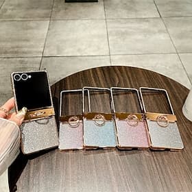 téléphone Coque Pour Samsung Galaxy Z Flip 7 Z Flip 7 FE Z Flip 6 Z Flip 5 Z Flip 4 Z Flip 3 Nouveautés Support Anneau Dessin animé Métal ABS