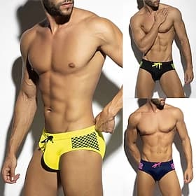 Homme Shorts de bain Short de bain Slips de natation Patchwork Pois Cordon de serrage Séchage Rapide Élastique Respirant Bas Surf Sports Nautiques Natation Été