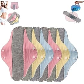 6/12 Pcs Reusable Leak-Proof Waterproof Washable Incontinence Pads with Elderly Care Mobility Support, Graphene Reusable Waterproof Pads, Feel Secure, Dry, and