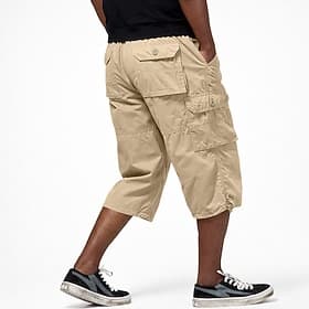 Herren Cargohose Cargohosen Cargo-Shorts Shorts Freizeitshorts Tasche Elastischer Bund Einfach Wadenlang Lässig Outdoor Streetwear Mode Streetwear Schwarz Khak