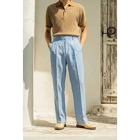 Heren Katoen Linnen Pakken Vrijetijdsbroek Streetwear liiketoiminta Elegant Formele Stijl Casual Wit Blozend Roze Beige Effen Kleur Getailleerd Lang Inelastisc