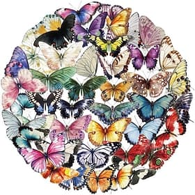 50Pcs Transparent Butterfly Stickers / Flower Stickers / Mushroom Stickers, Waterproof Vintage Stickers Packs for Journal, Scrapbooking, Laptop, Kindle, Photo