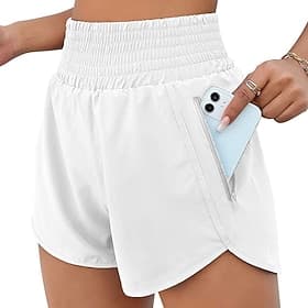 Damen Sportliche Shorts Shorts Sommershorts Strandshorts Urlaub Mode Alltagstauglich Kurz Hohe Taille Elastischer Bund Asymmetrisch Reißverschlusstasche Komfor