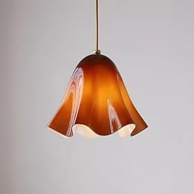 lampada a sospensione in vetro artistico moderna lampada da soffitto ispirata alla fioritura