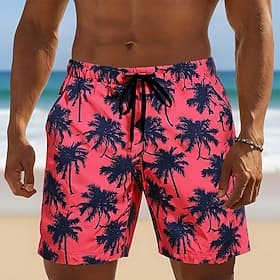 Per uomo Albero di Cocco Piante Tropicali Costumi da bagno Costumi da bagno Pantaloncini da bagno Pantaloncini da Surf Misura del girovita medio Hawaiano Vacan