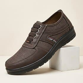 Chaussures derby marron décontractées pour homme, à lacets, légères et confortables, idéales pour la marche au quotidien, les voyages, les trajets domicile-tra