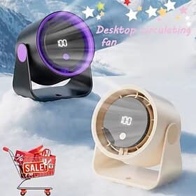 Quiet Desktop Cooling Fan, Adjustable Tilt - Rechargeable Silent Fan for Home Office Study Bedroom, Low Noise Operation