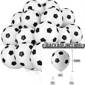 30pcs Soccer Balloons, Soccer-Themed Party Supplies Balloons, Soccer-Patterned Balloons, Suitable for School Sports Meetings Games, Soccer Fans, Birthday Decor