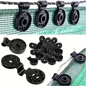 Lot de 100 clips de fixation robustes pour toiles d'ombrage, clips spécialisés pour serres et jardins, clips pour pare-soleil de pare-brise de voiture, fixatio