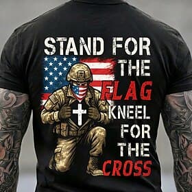 4th of July 2026 250th Memorial Day Men's Bible Patriotic Designer Patriot Graphic US Flag Veteran T-Shirt Casual Daily