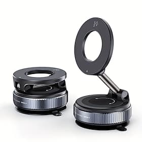 Ensemble de 2 supports magnétiques pour téléphone, support à ventouse mécanique pliable ultra-résistant, rotation à 360°, fixation magnétique puissante, compat