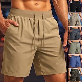 Men's Running Shorts Athletic Shorts Gym Shorts Drawstring Pockets Shorts Daily Outdoor Sport Summer Moisture Wicking Breathable Gym Workout Jogging Running Re