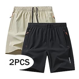 Herren Aktiv Shorts Freizeitshorts Sportliche Shorts Tasche Elastischer Bund Rein Einfarbig Einfach Einheitliche Farbe Schnelltrocknend Atmungsaktiv Über dem K