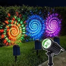 1/4 Stück Solar-Strahler für den Außenbereich, Hofbeleuchtung, Rasenprojektor, Bodensteckerleuchte, wasserdichte Wandleuchte, Gartenwegdekoration
