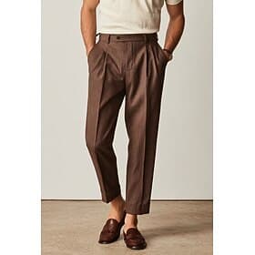 Pour des hommes Coton Lin Dress Pants works Pantalon décontracté Vêtements de rue Affaires Élégant Actif Formel Marine foncé Vert foncé Violet Printemps Été P