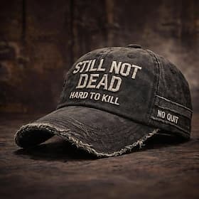 Still Not Dead Baseball Cap for Men, Hard to Kill Adjustable Hat, Vintage Humor Dad Hat, Casual Outdoor Sports Cap, Durable Retro Style Baseball Hat for Men