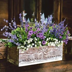 18 Bundles Artificial Flowers for Outdoor, Purple Violet Lavender Faux Bouquet, UV Resistant Waterproof, Indoor Outdoor Decorative Greenery, Home, Patio, Gard