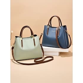 Stilvolle Damenhandtasche aus Kunstleder, in verschiedenen Farben erhältlich, mit verstellbarem Schultergurt, ideal für den täglichen Gebrauch, Pendeln, Reisen