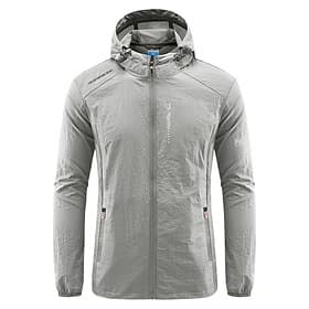 Herren Kapuzenjacke Wanderjacke aus dünnem Material Wanderwindjacke Sommer Draussen Sonnenschutz Winddicht Ultraleicht (UL) Schnelltrocknend Oberbekleidung Jac