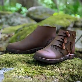 Retro Vintage Mittelalterlich Renaissance Wendeschuhe Ritter Ranger Kostüm Herren Halloween Karneval Renaissance-Messe Retro-Mottoparty Erwachsene Schuhe