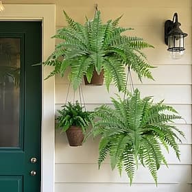 2/4Pcs Dense Boston Fern Artificial Plants, Premium Indoor And Outdoor Decorative Faux Greenery, Perfect For Weddings, Hotels, Gardens, Courtyards, Photography