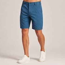 Voor heren Korte broek Werkshorts Acid Wash Shorts Zak Puur Effen Effen kleur Comfort Boven de knie Casual Buiten Kantoor Modieus Streetwear blauw Inelastisch