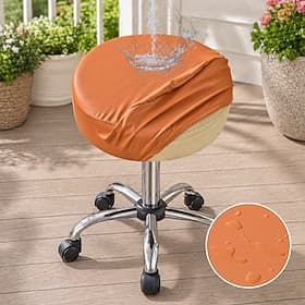 Wasserdichter runder Barhocker-Bezug Stuhlhussen, Stretch-Schonbezug für Esszimmerstuhl-Sitz, Kissen-Schonbezug, elastisch, weich und waschbar, für Hochzeit, P