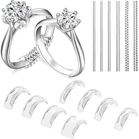 Ring Size Adjuster for Loose Rings 14 Pack Invisible Ring Size Adjuster Silicone, Ring Guards Spacer Tightener Resizer Fitter for Women Men, Make Ring Smaller