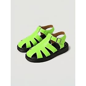 Women's Green Closed Toe Gladiator Sandals – Comfortable Casual Walking Shoes, Lightweight Summer Sandals for Travel Everyday Use