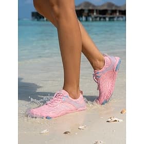 Damen-Barfuß-Wasserschuhe in Rosa und Blau, schnelltrocknende, rutschfeste Aquasocken, leichtes, atmungsaktives Schuhwerk für Strand, Schwimmen, Wassersport, T
