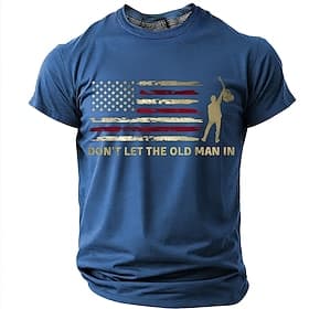 Voor heren Grappig jargon T-shirt Korte mouw T-shirt 3D-afdrukken Strakke ronde hals Overhemd Modieus Dagelijks Dagelijks Straat Grapefruitheide Zomer Lente Kl
