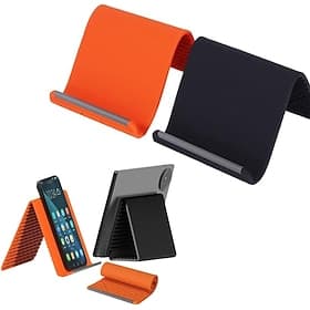 Silicone Phone Stand with Aluminum, Flexible Foldable Phone Holder, Bendable Freely into Any Shape, Multi-Angle Adjustable Stand for Mobile Phone, Tablets Sma